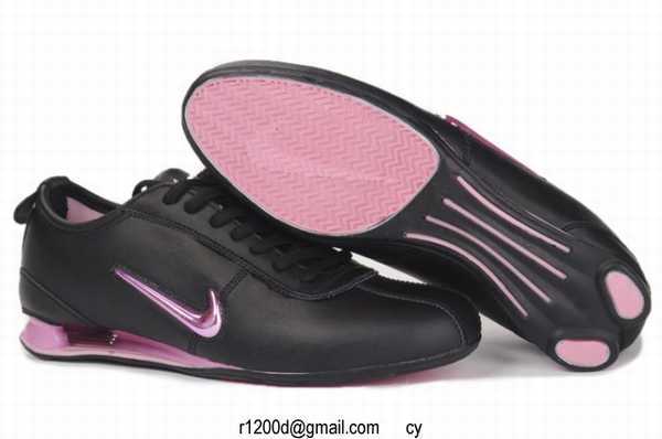 nike shox femme noir et rose
